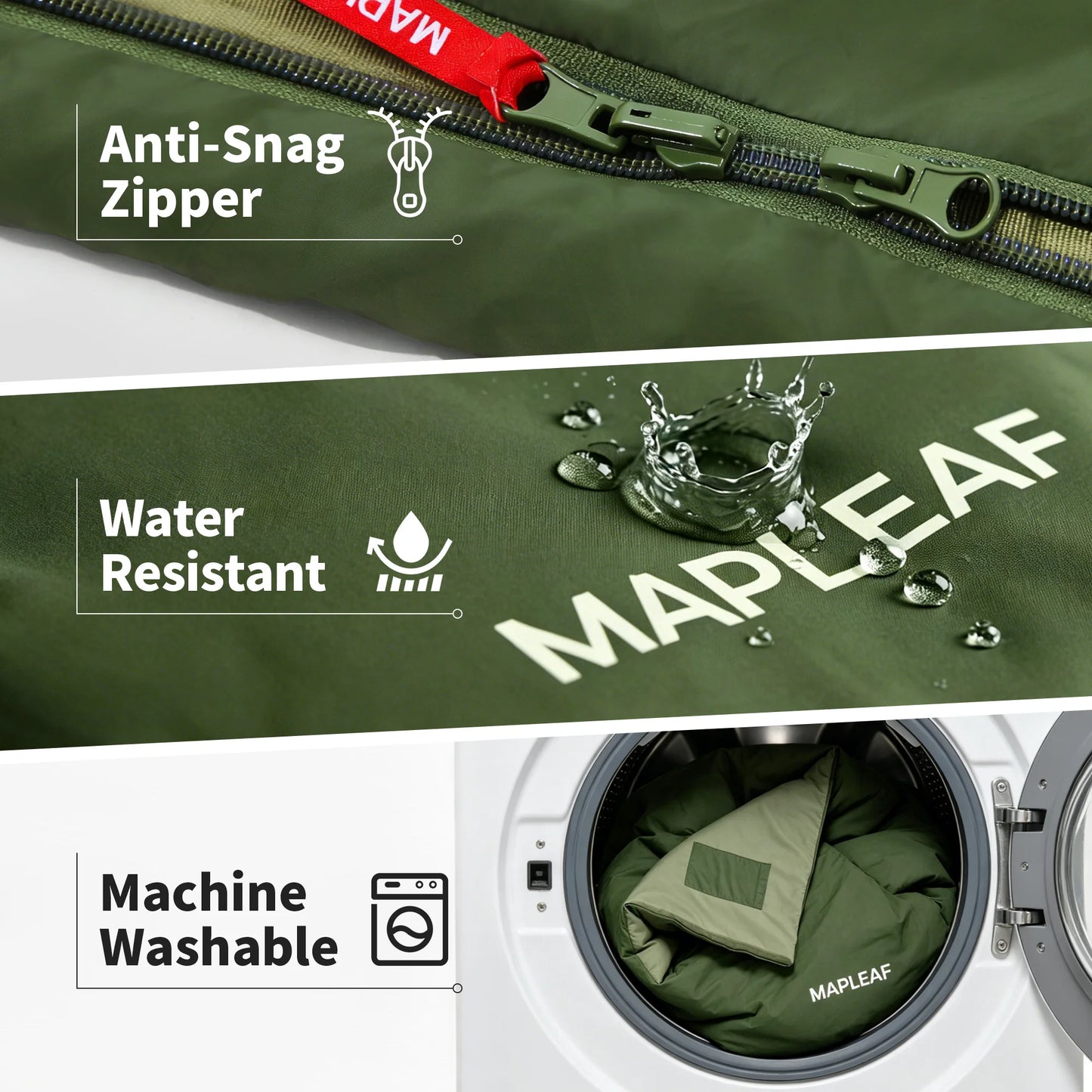 MAPLEAF Sleeping Bag Outdoor Ultralight Portable Waterproof Summer Sleeping Bag Envelope Cotton Camping Sleeping Bag
