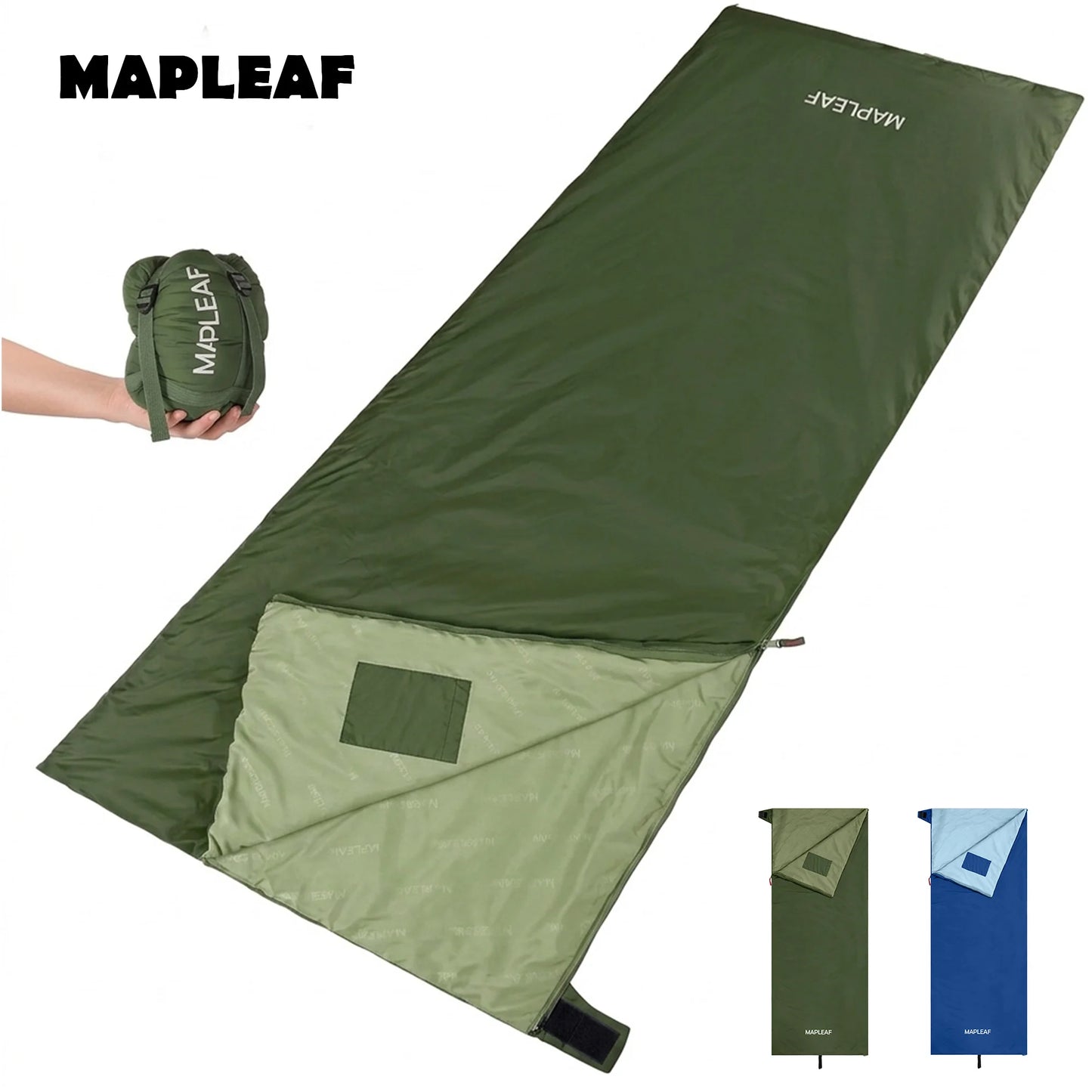 MAPLEAF Sleeping Bag Outdoor Ultralight Portable Waterproof Summer Sleeping Bag Envelope Cotton Camping Sleeping Bag
