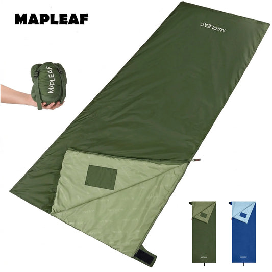 MAPLEAF Sleeping Bag Outdoor Ultralight Portable Waterproof Summer Sleeping Bag Envelope Cotton Camping Sleeping Bag