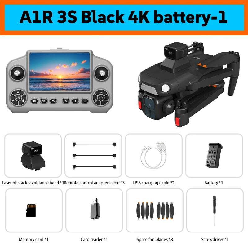 For Genuine A1R 3S 5G Screen-Controlled Drone with Laser 360 Obstacle Avoidance GPS Return Home 8K Camera for Aerial Photography