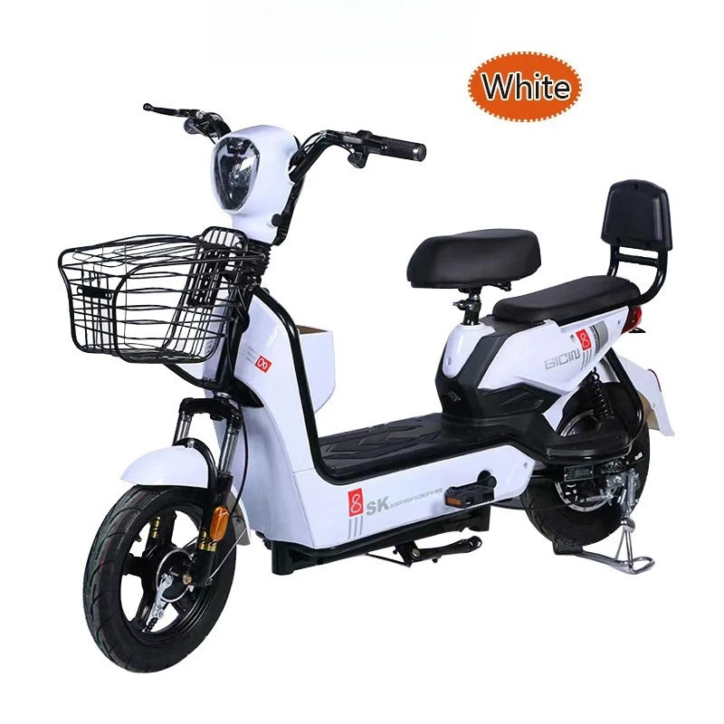 350W Electric Motorcycle 48V Ebike for AdultsHigh-Speed Electric Bicycle with Removable BatteryDual Disc Brakes80-120KM Range