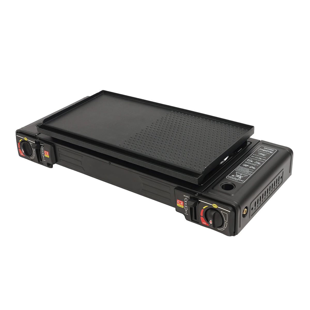 2 Burners Portable Gas Stove with Piezo Ignition and Carrying Case 2x2500W High Power LPG/Butane for Camping Picnics Parties