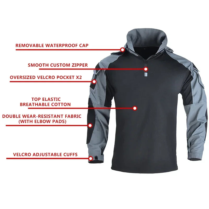 Cargo Pants Uniforms Men Clothing Outdoor Camo Breathable Suit Combat Shirts Tactical Suits Uniform Hunting Clothes