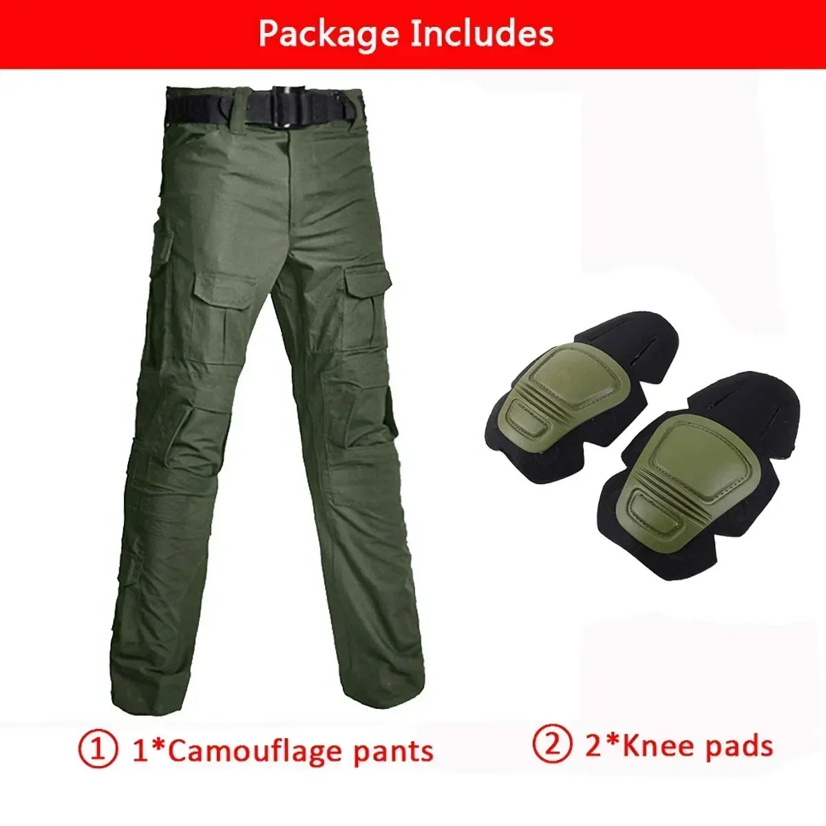 Tactical Pants Softair Camo Training Trousers Wear-resistant Hiking Pant Paintball Combat Pant with Knee Pads Hunting Clothes