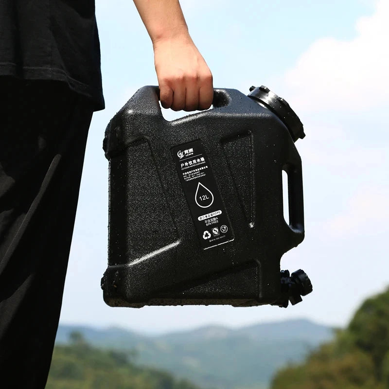 10/12L Outdoor Camping Water Bag with Faucet - Large-Capacity Portable Water Container for Picnic & Hiking