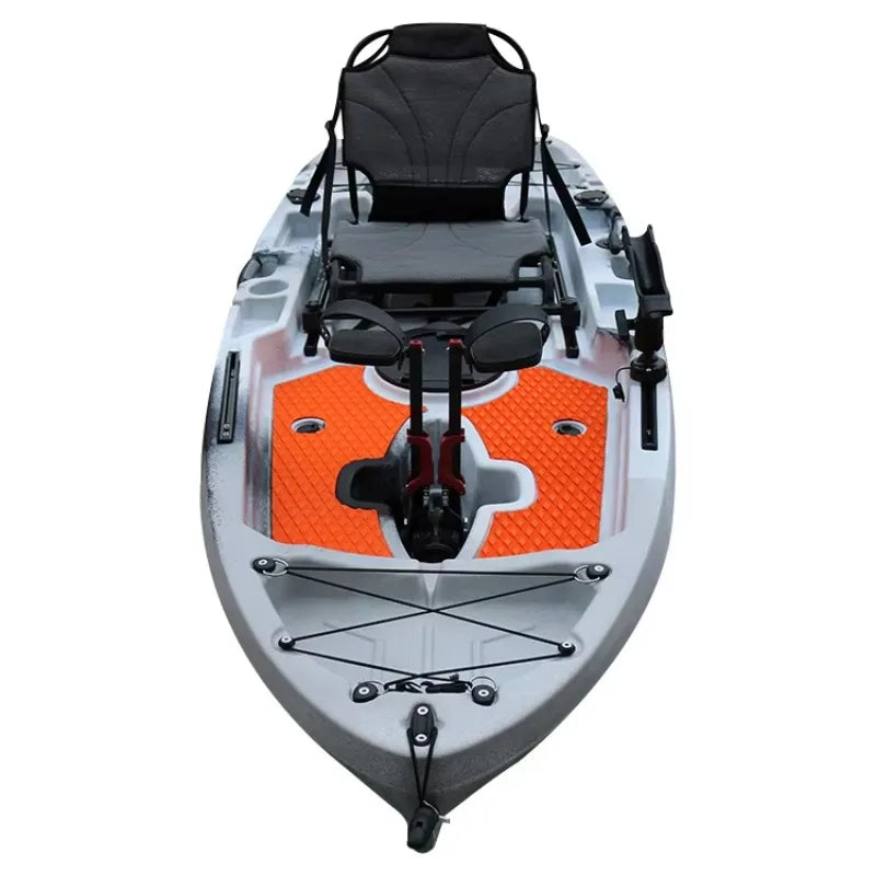 Plastic Fishing Kayak with Pedal Drive Canoe Kayak Fishing Boat Single Seat Sit on Top Pedal Kayak PE 8FT CE Certificate VK 1pcs