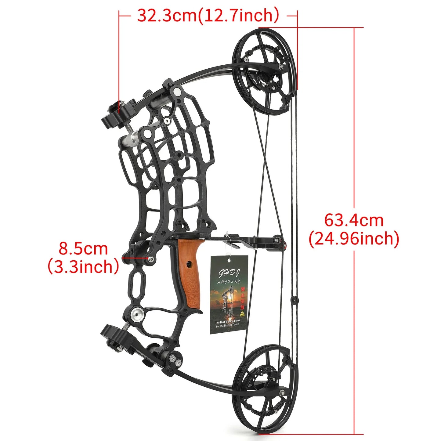 Archery Dual-use Compound Bow Set 30-60Lbs Multi-Function Archery Equipment Compatible with Steel Balls and Standard Arrows Fits Left & Right Hand Shooters for Outdoor Fishing Hunting and Recreational Target Practice