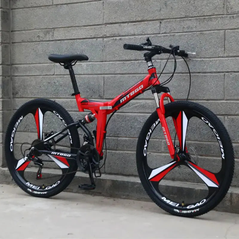 24 26 29 Inch 21 Speed Foldable Mountain Bike, Adult Downhill BMX Folding Bicycle for Men