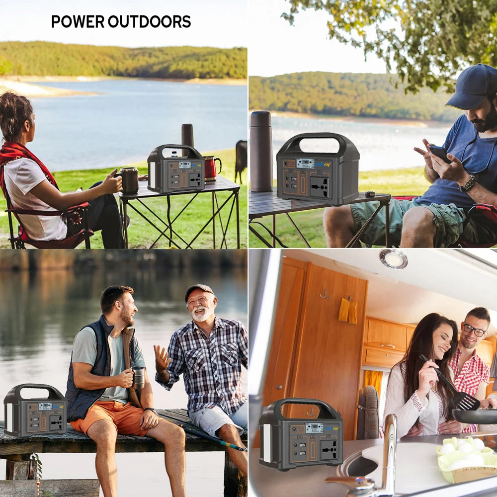 Gaiaray Portable Power Station 100W 200W Solar Generator AC 110V 220V Emergency Power UPS LiFePO4 Battery for Home Camping RV