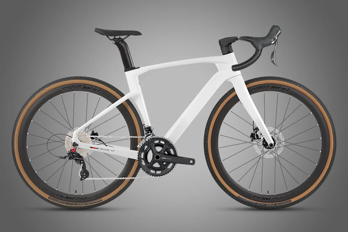 TWITTER V3 Pro Gravel Full Carbon Bike Frame RS 24-Speed  Four-Piston Brake 700c MTB  for Cycling Beginners All-Terrain Bicycle