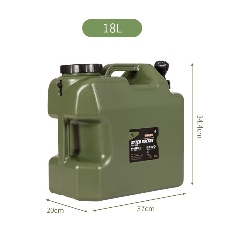 Desert Fox 10L/12L/18L/25L Large Military Green Water Tank Carrier Container with Spigot for Camping Outdoors Hiking Accessories