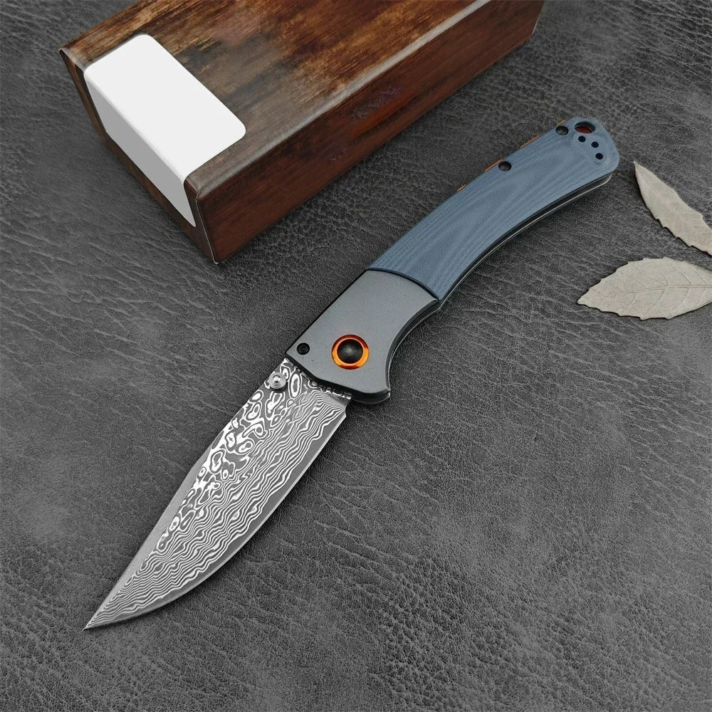 BM 15080 Folding EDC Knives Damascus/S30V Blade Wood/G10 Handles Hunting EDC Outdoor Camping Survival Tactical Pocket Multitools