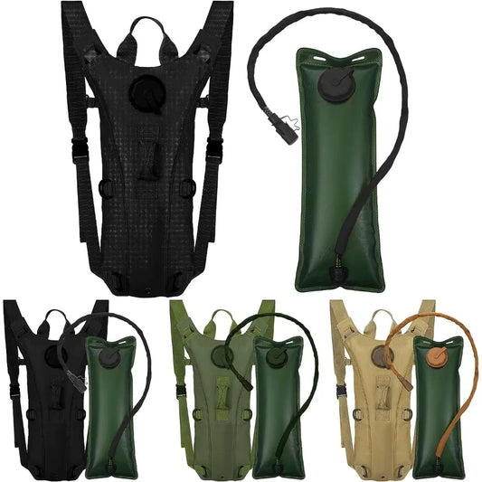 Sport Hydration Pack Backpack Water-proof Nylon Water Bag with 3 Liter Bladder for Hiking Cycling Climbing