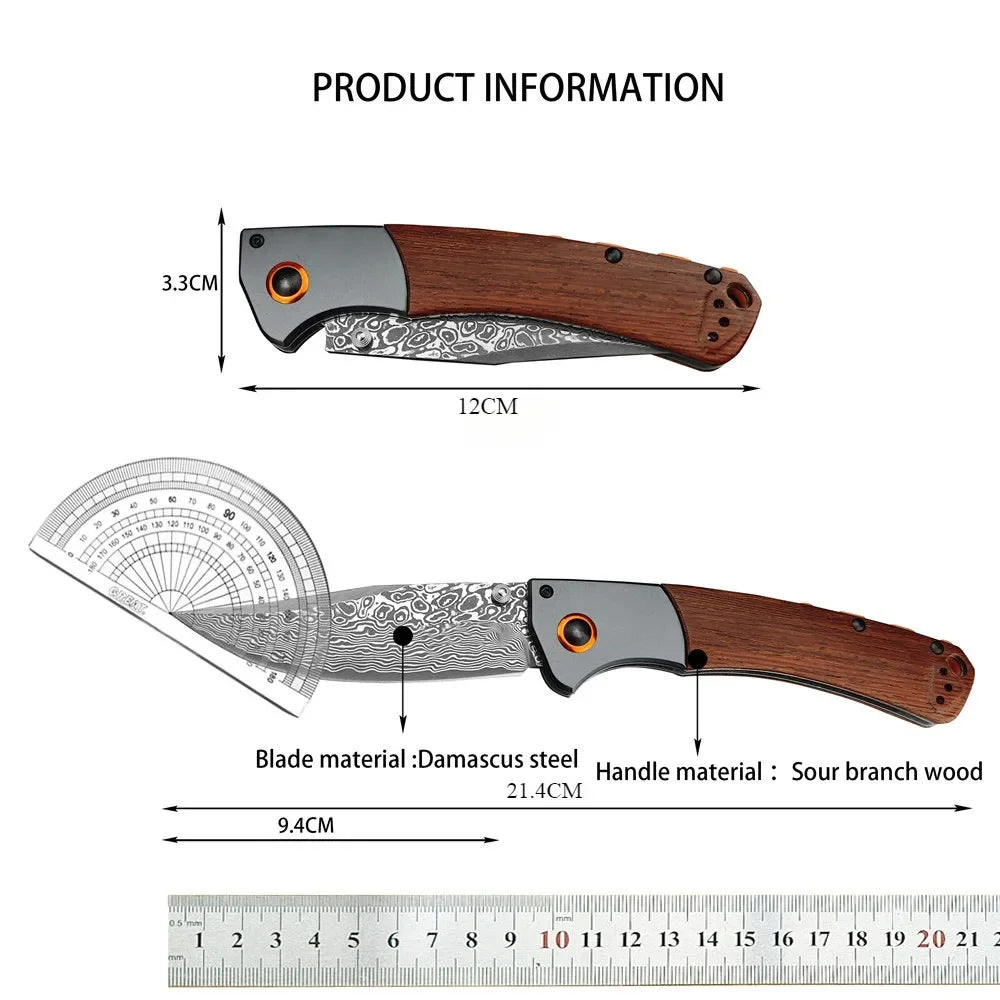 BM 15080 Folding EDC Knives Damascus/S30V Blade Wood/G10 Handles Hunting EDC Outdoor Camping Survival Tactical Pocket Multitools