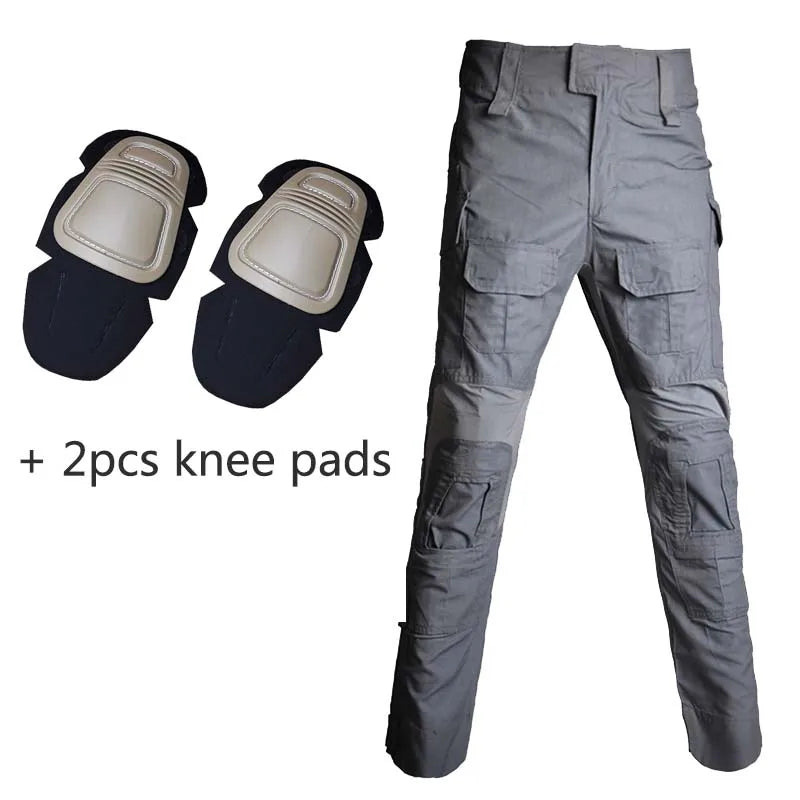 Outdoor Tactical Pants Men Clothing G3 Combat Pants with Knee Pads Airsoft Trousers Range Green Hunting Clothes TOP Elasticity