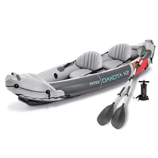 2-Person Inflatable Kayak Set, Dakota K2 with 86in Oars and Pump, Custom