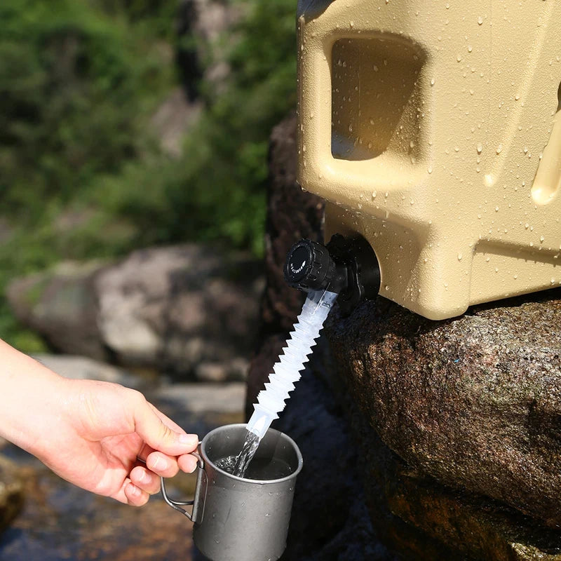 10/12L Outdoor Camping Water Bag with Faucet - Large-Capacity Portable Water Container for Picnic & Hiking
