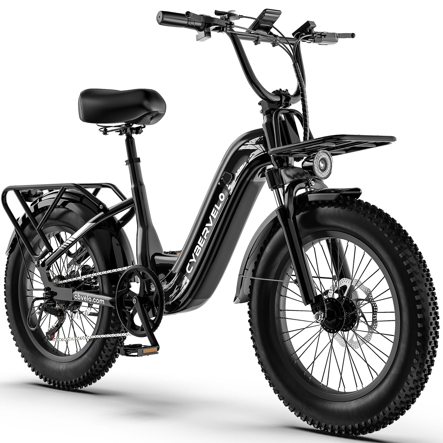Cybervelo New arrival 20" Off-Road Sports E-bike, 1000W Peak 20ah Battery, 80 Miles Long Range 7-Speed Shift Electric Bike EK8