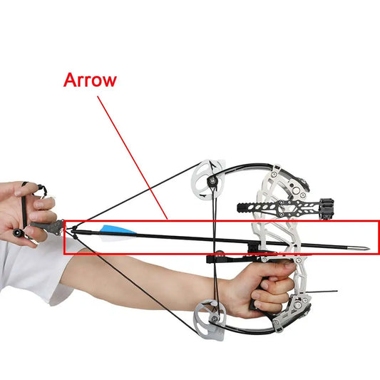 18.9inch Carbon Arrow for Short-axle Compound Bow Shooting Archery Target Practice