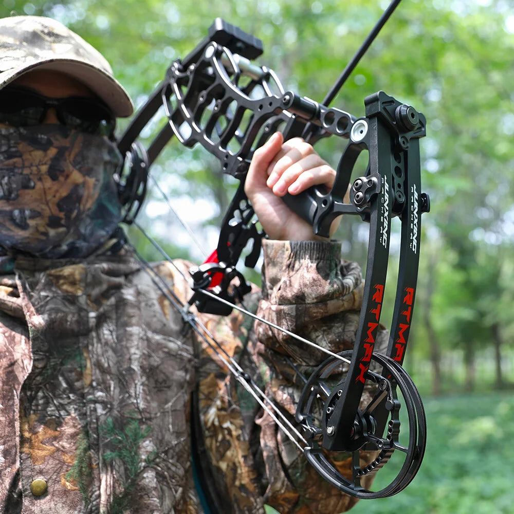 Archery Dual-use Compound Bow Set 30-60Lbs Multi-Function Archery Equipment Compatible with Steel Balls and Standard Arrows Fits Left & Right Hand Shooters for Outdoor Fishing Hunting and Recreational Target Practice