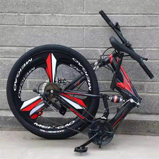 24 26 29 Inch 21 Speed Foldable Mountain Bike, Adult Downhill BMX Folding Bicycle for Men