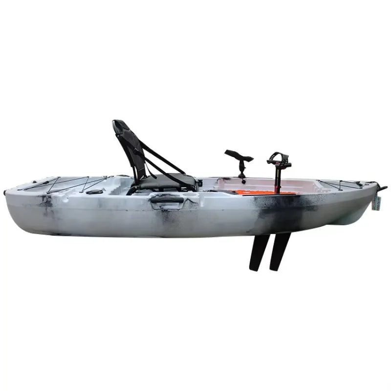 Plastic Fishing Kayak with Pedal Drive Canoe Kayak Fishing Boat Single Seat Sit on Top Pedal Kayak PE 8FT CE Certificate VK 1pcs