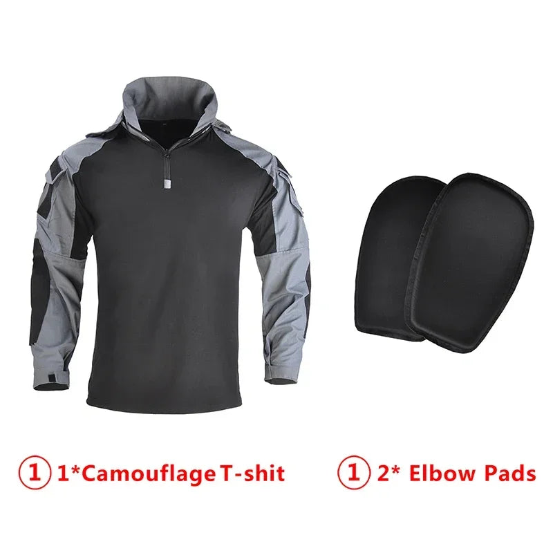 Cargo Pants Uniforms Men Clothing Outdoor Camo Breathable Suit Combat Shirts Tactical Suits Uniform Hunting Clothes